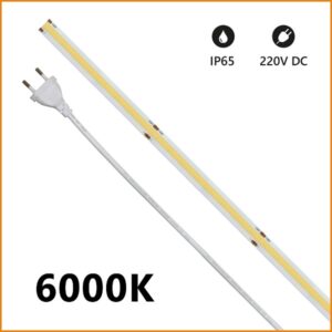 Strip LED COB 230V 15w/mt Luce Fredda 1350 Lumen/mt IP65
